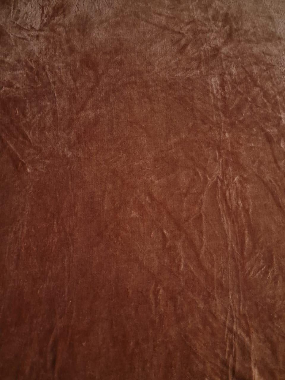 10-72-04-0219 - FRAZADA LIGERA, Frazada microfibra de poliester, TAMAÑO MATRIMONIAL - ALTURA 215 CM,  ANCHO 170 CM, DISEÑO COLOR MARRON